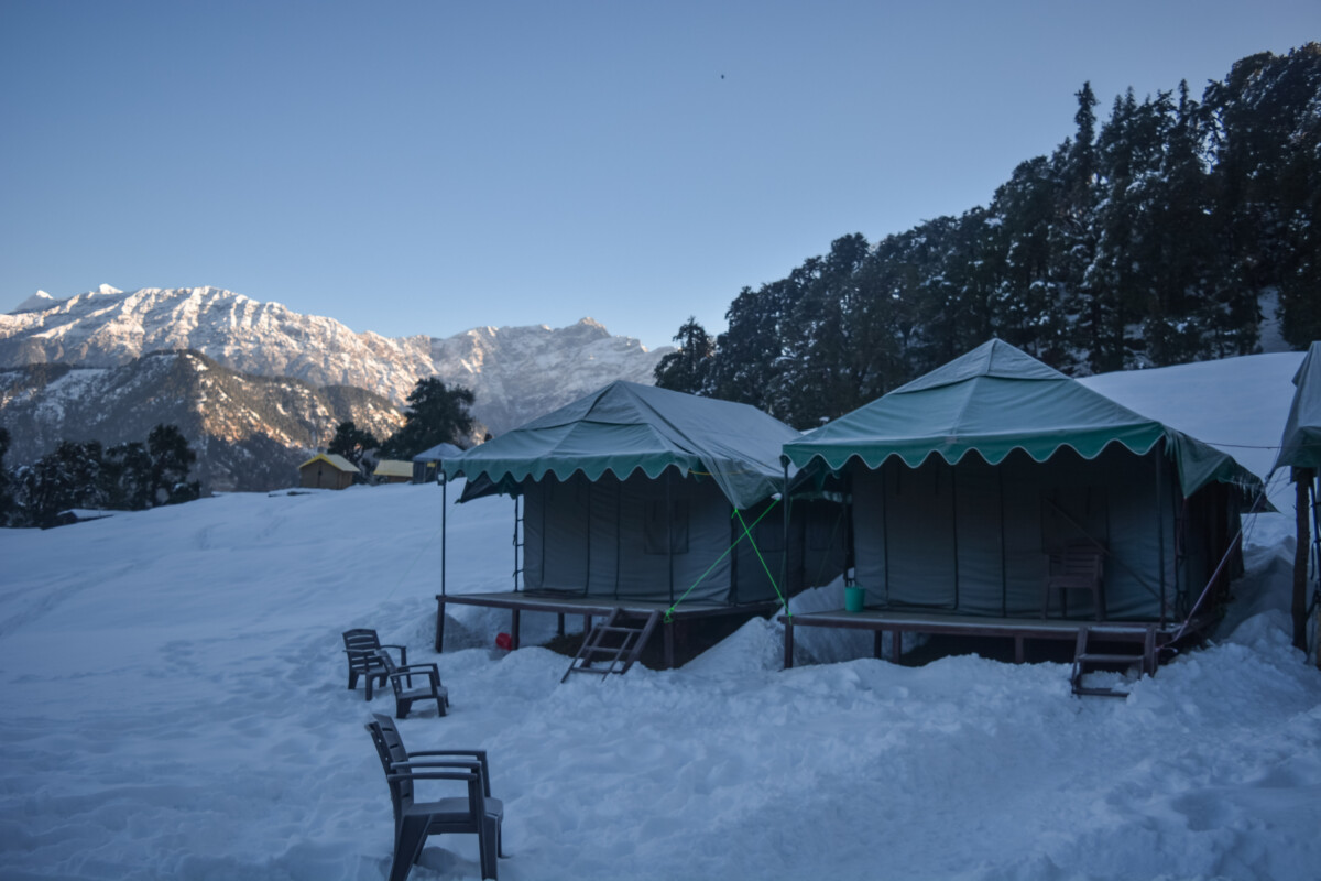winter view of Himalaya Resort Chopta