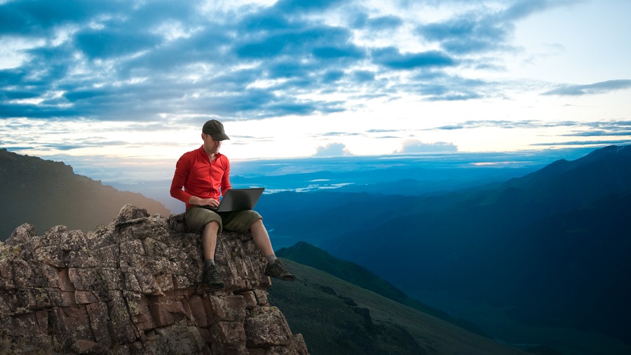 work from mountains