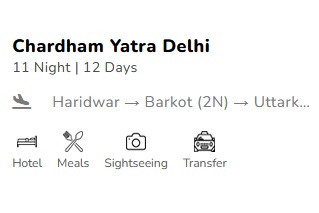 Char dham from Delhi